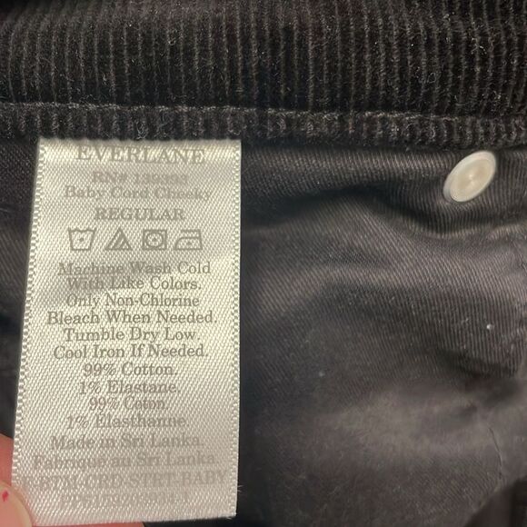 Everlane Black Baby Cord Cheeky Corduroy Straight Leg Pants Size 30 - Picture 8 of 9